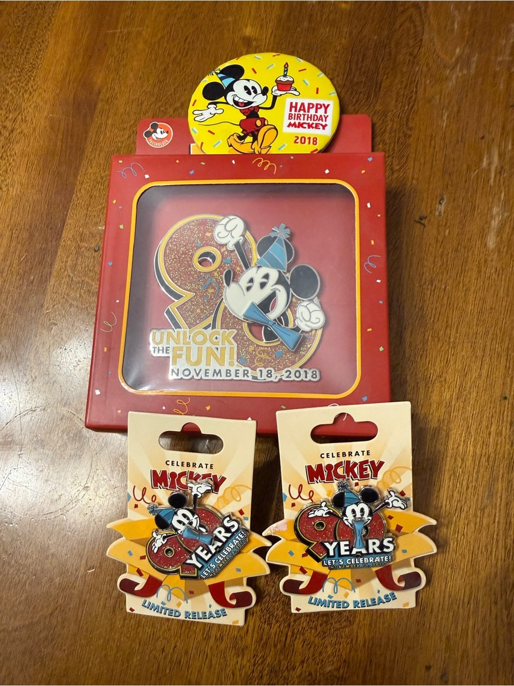Mouse "Unlock the Fun" 90th Anniversary Collectible Pin - Bundle